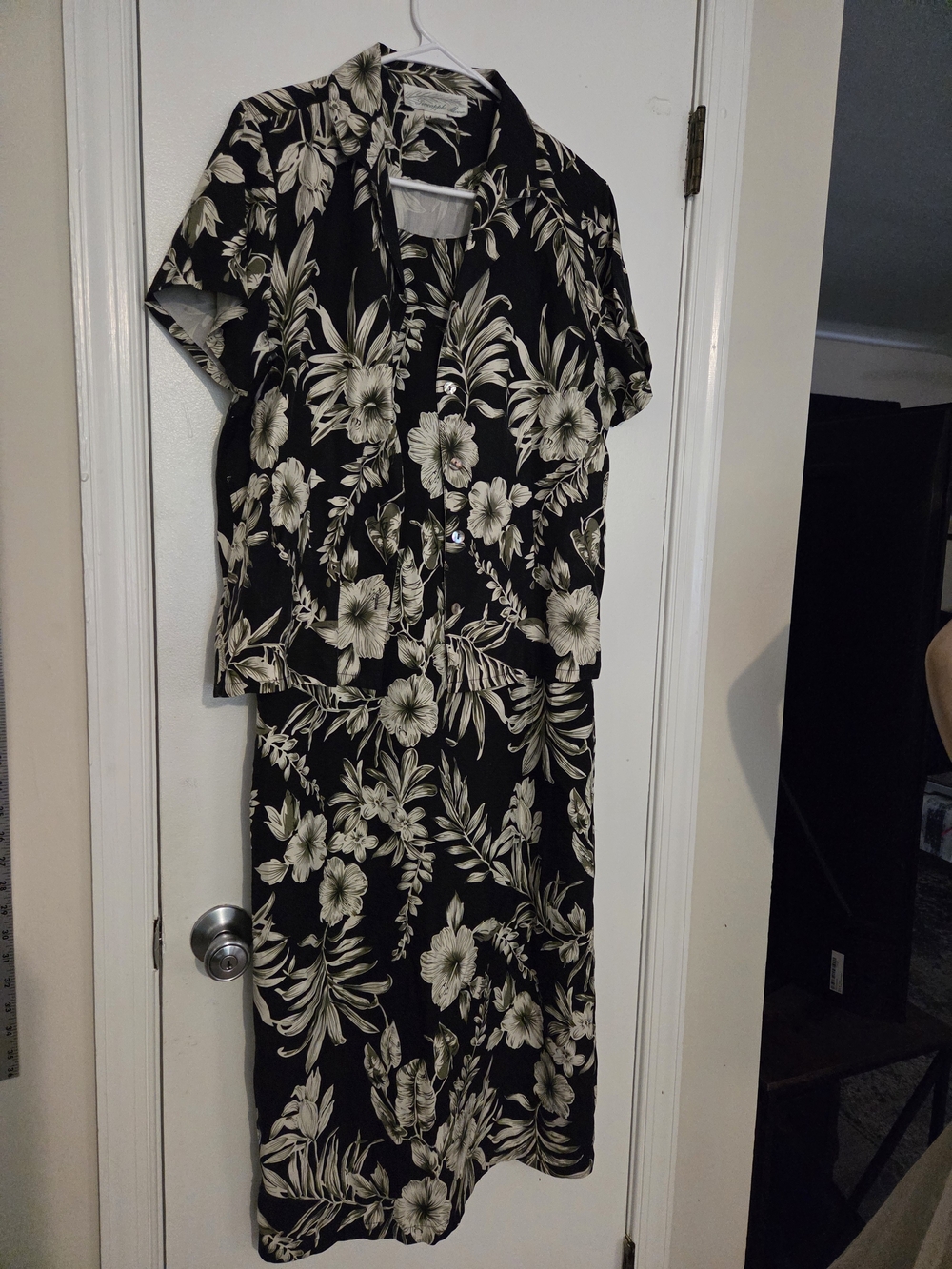 Vintage Pineapple Moon 100% Silk Dress & Shirt Co-ord Set Medium - Picture 2 of 8